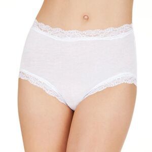 NWT New Only Hearts Organic Cotton Pink Lace High Waist Brief Underwear Small